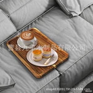 Plateau de rangement rectangulaire en bois Jiufeng pour accoudoir de canapé, idéal pour la position centrale du salon - Product Image 2