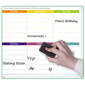 Custom Weekly/Monthly Planner Whiteboard Calendar Magnetic PET Metal Cardboard Materials for To-Do List <strong>Management</strong> - Product Image 2