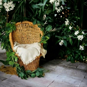Silla de Bambú Resistente y de Estilo Simple para Fotografía de Recién Nacidos en Interiores/Exteriores, Fondo para Sesiones de Fotos, Accesorio de Fotografía para Dormitorio, Natural - Product Image 1