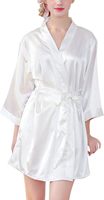 Broderie mariée Robes de demoiselle d'honneur soie Robe de mariée Robe de chambre Kimono femmes Satin fête peignoir chemise de nuit vêtements de nuit
