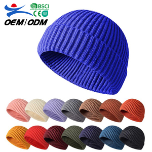 Gorro de punto de invierno de Color sólido, diseño de moda liso para mujeres y hombres, venta al por mayor, RTS para viajes - Product Image 1