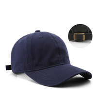 Casquette de baseball unisexe rétro japonaise en denim couleur unie - Respirante et imperméable avec boucle en cuivre doré pour le sport, les voyages et la protection solaire