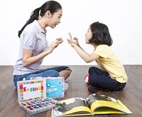 Set Alfabet Huruf Huruf Atas dan Bawah Kelas Anak-anak Belajar Mengeja Mainan Pembelajaran Prasekolah