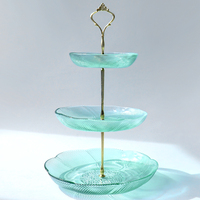 Vaisselle en verre EPR, couleur personnalisée, décoration de table pour la maison et les mariages, assiette à fruits en verre, ensemble d'assiettes à collations et desserts