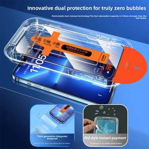 Protector de Pantalla de Privacidad 360°, Fácil de Instalar, Cristal Templado Transparente, Kit de Instalación con Aplicador para iPhone 16, 15 <span class=keywords><strong>Pro</strong></span> <span class=keywords><strong>Max</strong></span>, <span class=keywords><strong>14</strong></span> Plus, 13, 12 - Product Image 2