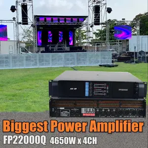 Amplifier Daya Tinggi 5000 Watt FP22000Q, Amplifier Sistem Suara Profesional 4 Saluran