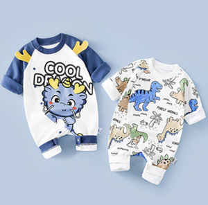 Mono para Bebé, Primavera-Otoño, Algodón, Ropa para Recién Nacidos, Niños y Niñas, Estilo Casual, Color Caqui, Ropa Exterior, Diseño de Dibujos Animados - Product Image 2