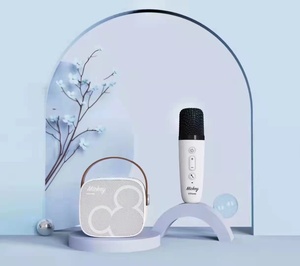 Haut-parleur karaoké sans fil portable avec micro dent bleue pour adultes enfants chantant des haut-parleurs de fête à la maison en plein air - Product Image 6