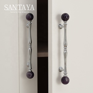 Kenop Lemari Dapur Santaya Brass Chrome Silver, Kenop Lemari Sepatu, Kenop Laci, Gagang Bola Kristal Mewah - Product Image 6