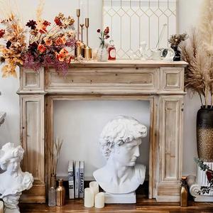 Vente de gros Meubles anciens Manteau de cheminée en bois décoratif classique de style français Manteau de cheminée en bois blanc <span class=keywords><strong>antique</strong></span> - Product Image 4