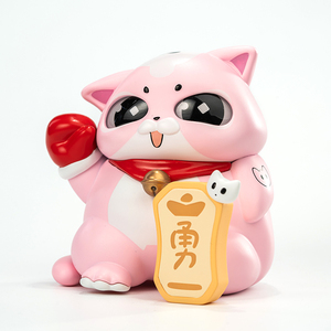 Figura Coleccionable de PVC con Diseño de Gato de la Suerte <span class=keywords><strong>Yubi</strong></span> Bear, Regalo de Año Nuevo, Disponible en Stock, Fabricación Personalizada OEM, Venta al Por Mayor - Product Image 1