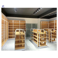 Fabricant de rayonnages gondoles de haute qualité, présentoir en bois sur mesure, étagère en bois pour supermarché