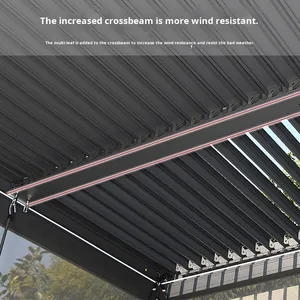 Pavillon électrique extérieur personnalisable Gazebo de loisirs Nature <span class=keywords><strong>bois</strong></span> parasol <span class=keywords><strong>auvent</strong></span> pour jardin Villa cour terrasse véranda - Product Image 4