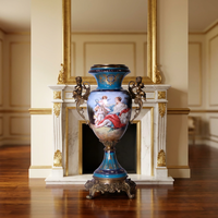 Trophée classique européen ornements hôtel salon table à manger chambre cour française figure vase ornements mobilier exportation