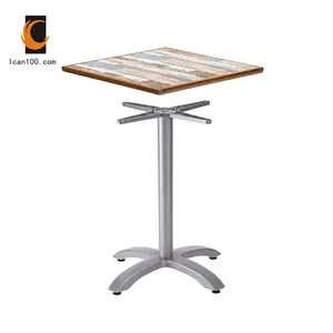 重い耐荷重安いアルミコーヒーテーブルベースラウンドメタルテーブルベース家具用調節可能な脚