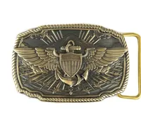Boucle de ceinture ovale vintage en laiton avec emblème d'aigle pour uniformes de cérémonie officiels