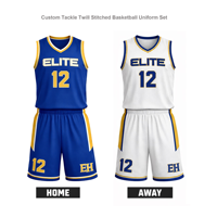 Uniforme de Baloncesto Transpirable con Costuras Reforzadas |   Serie Elite de Peso Pesado 220GSM |   Durabilidad de más de 5 temporadas |   Tela que Absorbe la Humedad