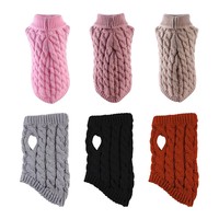 Automne hiver chien pull à la mode couleur unie torsion tricoté vêtements chauds confortable XL taille plusieurs couleurs disponibles