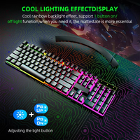 Sarafox toptan özel oyun klavyesi Teclado arkadan aydınlatmalı RGB mekanik Esports fare bilgisayar oyun klavye ve fare kombinasyonları