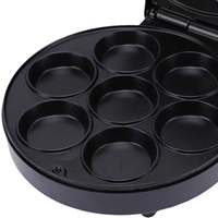 Mini-appareil à gâteaux électrique en aluminium, diamètre 20 cm, revêtement antiadhésif, chauffage double face, thermostat réglable, 1000 W, usage domestique