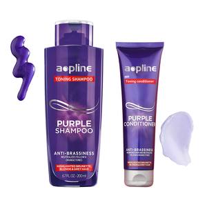 Nuancier de shampoing pour <span class=keywords><strong>cheveux</strong></span> blonds, tonique, anti-jaune, violet, étiquette privée, 100 ml - Product Image 2