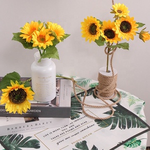 A-498 artificiales <span class=keywords><strong>de</strong></span> plástico, venta al por mayor, ramo <span class=keywords><strong>de</strong></span> girasoles - Product Image 3