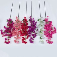 Dekorationsblumen Seiden-Bougainvillea Künstliche Blumen Lange Zweige für Hochzeit und Heimdekoration