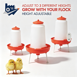 Comedero para Pollos de 3 kg, Tambor para Alimento de Aves de Corral, Contenedor Portátil para Alimentación de Ganado para Uso en Granjas - Product Image 5