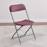 Chaise pliante d'extérieur de qualité commerciale ZDY-92 avec siège et dossier en plastique blanc, structure métallique, imperméable, portable