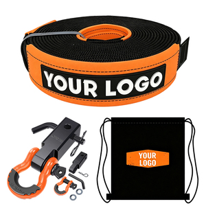 Kit de sangles de remorquage robustes avec manille en D, attache de remorquage et sac de rangement, capacité 30 000 lb, pour camions tout-terrain, SUV, VTT - Product Image 1