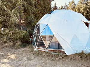 Dôme géodésique hybride en membrane architecturale ignifuge et imperméable de 8 m, taille personnalisée, pour fenêtre en <span class=keywords><strong>baie</strong></span>, type M2 - Product Image 3