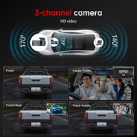 Caméra de tableau de bord 3 canaux Full HD Boîte noire de voiture pour caméra DVR de voiture Caméra de tableau de bord à double objectif d'usine avec fonction WIFI