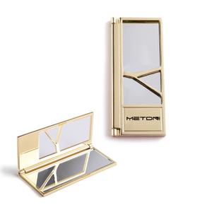 Personalised Luxury <b>Ornate</b> Rectangle <b>Gold</b> Metal Hollow Out Folding Makeup Pocket <b>Mirror</b> - Product Image 1
