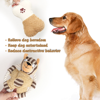 Ensemble de jouets à mâcher pour chien en corde de coton 6 en 1, jouet en peluche qui couine pour soulager l'ennui, jouets interactifs pour chiot d'intérieur