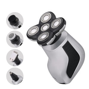 Afeitadora eléctrica multifunción 5 en 1, recargable por USB, 5 cuchillas, cepillo de silicona, recortadora de pelo para la nariz, afeitado esencial para hombres - Product Image 5