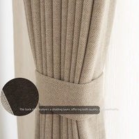 Rideau occultant artisanal Wabi Sabi en tissu chenille de qualité supérieure avec mesure personnalisée pour la couverture de fenêtre de chambre à coucher