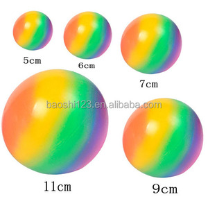 ลูกบอลแป้งบรรเทาความเครียดสีรุ้ง TPR ของเล่นบีบคลายเครียด คืนรูปช้า ของเล่นเสริมพัฒนาการ ลดความวิตกกังวล - Product Image 3