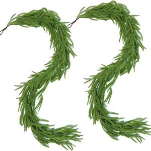 Guirlande de Noël artificielle en aiguilles de pin, 180 cm, décoration murale, cyprès vert, couronne pour décorations de fêtes - Product Image 1