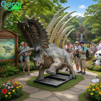 Statue de dinosaure animatronique géante mécanisée et mobile grandeur nature pour parc à thème ou aire de jeux