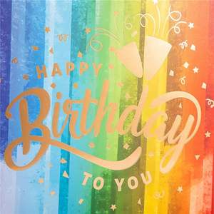 Extra Large Rainbow Color Printed Birthday <b>Party</b> Gift <b>Bags</b> with Tissue Paper and Card - Product Image 4