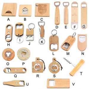 Ouvre-bouteille en bois personnalisé pour mariage, bar, tire-bouchon, cadeau de fête, promotion, publicité, ouvre-bouteille à poignée en bois, porte-clés - Product Image 2
