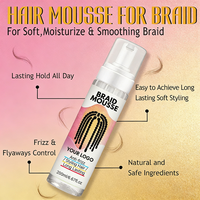 Mousse coiffante OEM/ODM pour tresses, torsades, locks, boucles et ondulations – Sans résidus, brillance supplémentaire, coiffage et hydratation