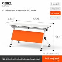 Table de conférence et de formation pliante moderne en fer, réglable, avec chaises, ensemble modulaire long et mobile pour l'école