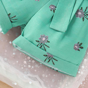 0-4T Sets for <strong>Girls</strong> <strong>Ruffled</strong> Sleeveless Summer <strong>Girls</strong> Clothing Set Solid Pit Strip Vest Floral Print <strong>Shorts</strong> Toddler Kids Clothes - Product Image 4