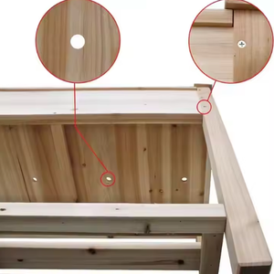 Support pour pot de fleurs d'extérieur pour la culture d'herbes <span class=keywords><strong>et</strong></span> de légumes Boîte à fleurs surélevée en cèdre <span class=keywords><strong>avec</strong></span> pieds <span class=keywords><strong>Lit</strong></span> de jardin surélevé en bois - Product Image 4