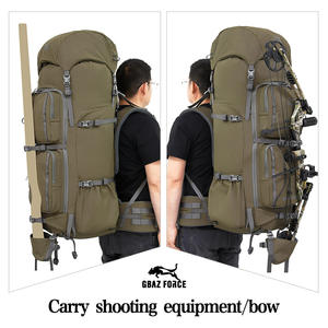 Sac à dos de chasse Gbaz Force 85L en nylon avec cadre externe, sangle réglable, imperméable, pour le tir à l'arc en plein air, unisexe, vert Ranger - Product Image 1