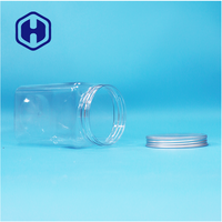Pot carré transparent en PET sans BPA pour nouilles, bonbons, biscuits, gelée, avec bouchon à vis, étanche, qualité alimentaire, logo personnalisé, pour le stockage de snacks