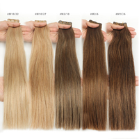 Extensions de cheveux Professional Choice Genius Weft, épaisseur 0,8 mm, 100 % cheveux humains Remy, invisibles, sans retour, tissage de cheveux