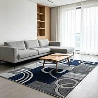 Tapis géométrique abstrait moderne 5x8 en polypropylène lavable, grand tapis imprimé pour salon, chambre à coucher, Alfombra Tapis