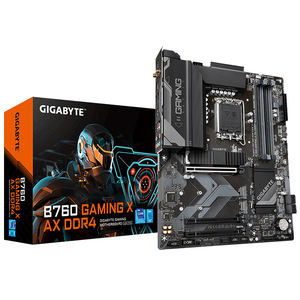GIGABYTE <span class=keywords><strong>B760</strong></span> Carte mère <span class=keywords><strong>GAMING</strong></span> <span class=keywords><strong>X</strong></span> <span class=keywords><strong>AX</strong></span> <span class=keywords><strong>DDR4</strong></span> ATX d'occasion avec 4 connecteurs SATA 6 Gb/s supportant les processeurs des séries 13e et 12e générations - Product Image 1